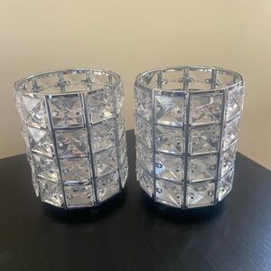 Crystal makeup brush organizer